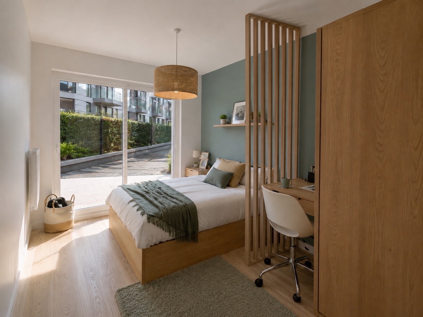 Chambre 3, Baie vitrée et balcon privatif